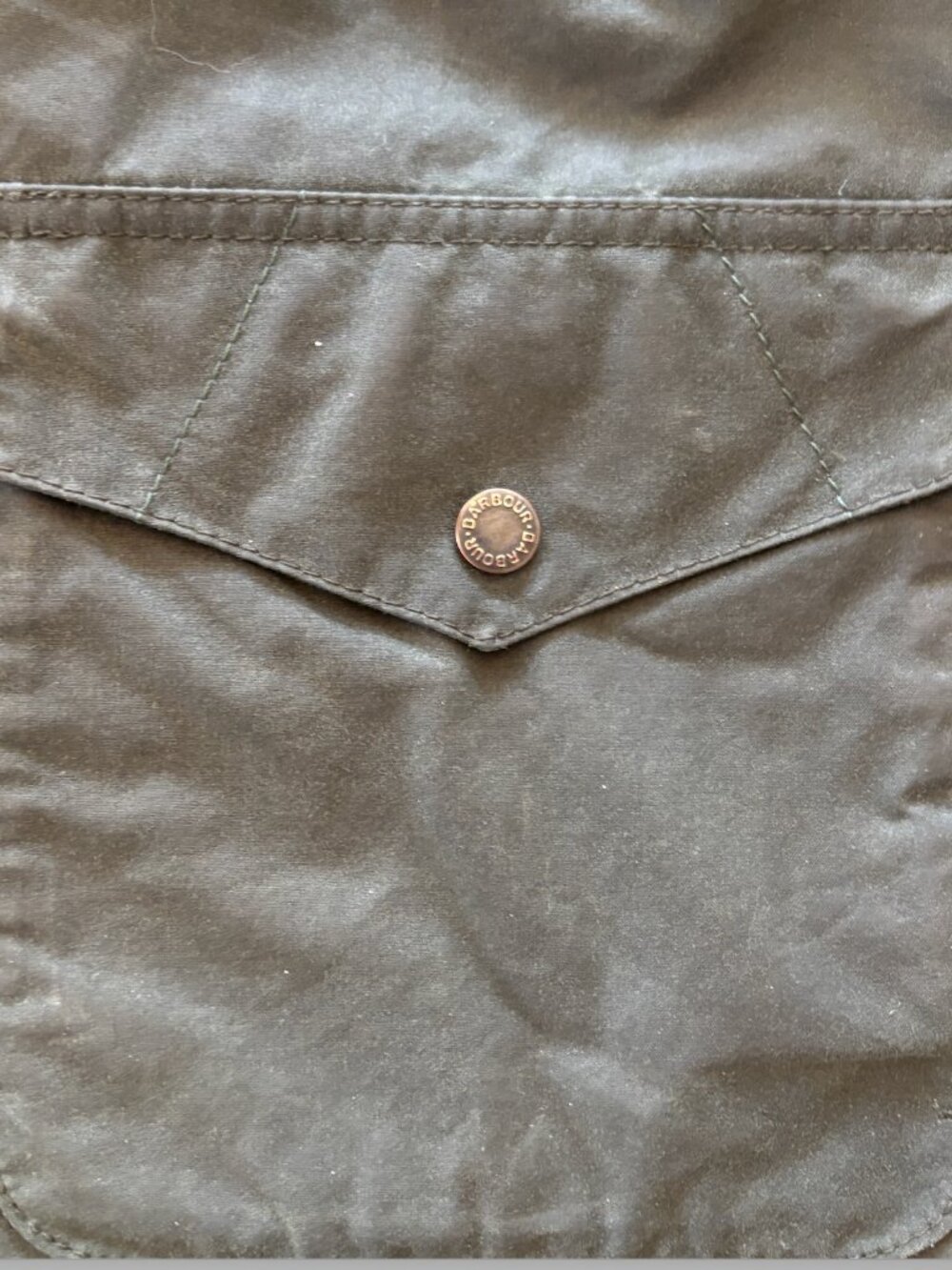 Barbour Shoreline Waxed Jacket Women's US 8 Olive Green - Picture 9 of 13